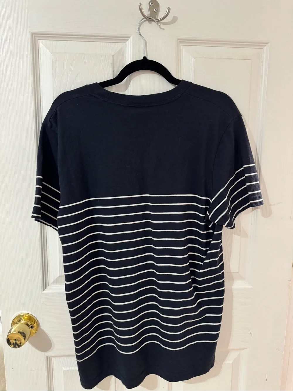Abercrombie & Fitch Men's XL Striped Pocket Tee - Navy - Heritage Coastal Prep - Picture 5 of 6
